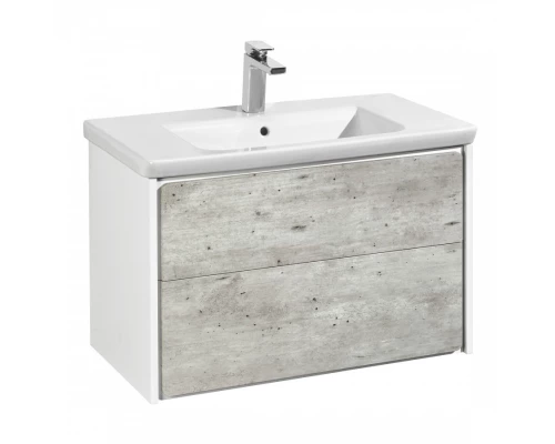 RONDA Тумба под раковину GAP 80, бетон/белый глянец, ROCA