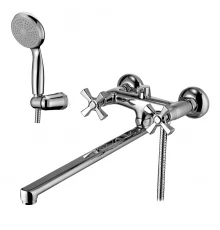 Benefit Смеситель для ванны, плоск.пов.излив 350мм лейка, р/ДВ, хром, LM, LM2512C