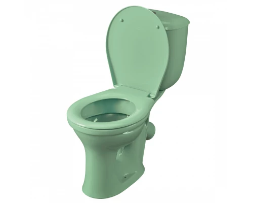 Унитаз-компакт Виктория косой выпуск, н/п., кноп. арматурой и сиденьем полипропилен, салатовый SANTE