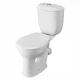 Унитаз-компакт Виктория косой выпуск, н/п., кноп. арматурой и сиденьем полипропилен, крап на белом S