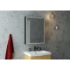 Зеркало-шкаф Mirror Box black Led 600х800