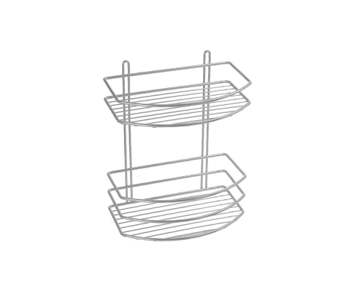 Полка овальная двухэтажная серый Fixsen FX-720-2
