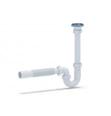 Сифон Ани 1 1/4*32 прямоточный с гибкой трубой 32*40, ANI PLAST