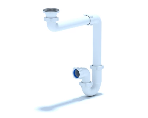 Сифон Ани 1 1/2"*40 прямоточный смещенный, ANI PLAST