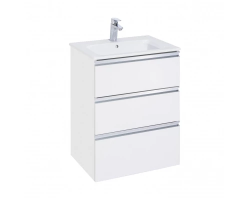 GAP Тумба под раковину GAP 60, белый глянец, 3 ящ., ROCA