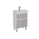 Тумба Lemark COMBI 60 см под 1 раковину, подвесная/напольная, 2 ящика, цвет фасада: Бетон, цвет корп