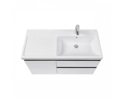 DOMI Тумба под раковину Gap Plus 100, 2 ящ., 1 дв., белый глянец, правая, ROCA