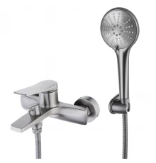 Bronx Смеситель для ванны, монолит.корот.излив168мм лейка ,р/ОД, графит, LM, LM3714GM