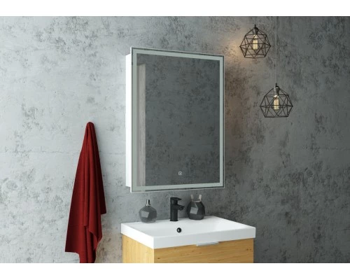Зеркало-шкаф Allure LED 550х800 правый с розеткой