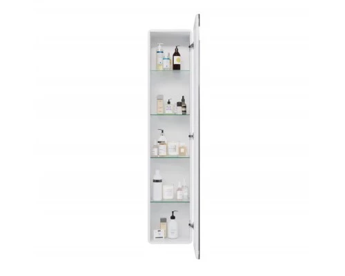 Пенал зеркальный Lemark ELEMENT 40х160 см, 1 дверный, правый, с подсветкой, цвет корпуса: Белый