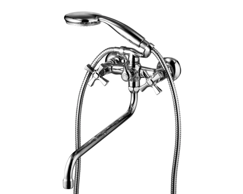 Benefit Смеситель для ванны, круг.пов.излив 350мм держ.на теле лейка, р/ДВ, хром, LM, LM2551C