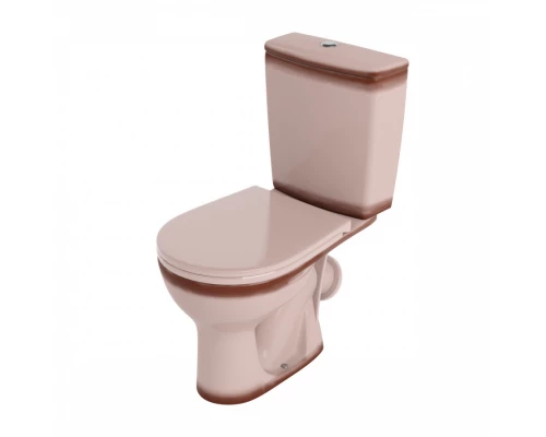 Унитаз-компакт "Орион" косой выпуск, с кнопочной арматурой и сиденьем, бежевый SANTERI