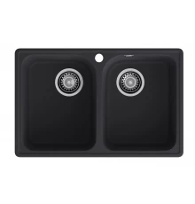 GranFest QUARZ (ECO-15) Мойка 2 чаши 740*480 (черный)