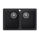 GranFest QUARZ (ECO-15) Мойка 2 чаши 740*480 (черный)