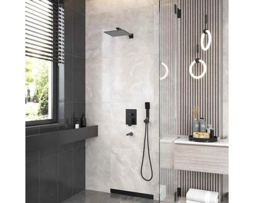 Душевой комплект VENTAS 3S BLACK, черный матовый, BERGES