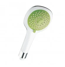 Лейка душевая круглая 5-функц. D95 мм, зеленая. LM,  LM0815CGreen