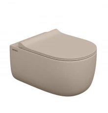 Унитаз подвесной EGO XL, микролифт, быстросъемное, жасмин матовый, BERGES