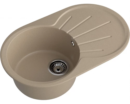 GRANFEST Мойка композит RONDO GF-R--750L  чаша с крылом 750*460мм   песок арт.GF-