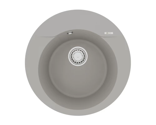 Кухонная мойка Lemark SULA 500 врезная круглая  из кварцгранита, Грей