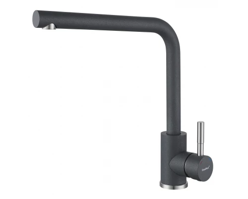GRANFEST QUARZ Смеситель для кухни Г-обр. D-35мм (темно-серый)