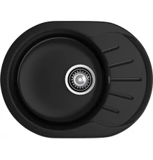 GRANFEST Мойка композит RONDO GF-R--580L  чаша с крылом 579*445мм  черный арт.GF-