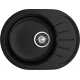 GRANFEST Мойка композит RONDO GF-R--580L  чаша с крылом 579*445мм  черный арт.GF-
