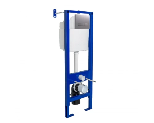 Инсталляция  для скрытого монтажа унитаза АТОМ Line 410 кнопка , BERGES