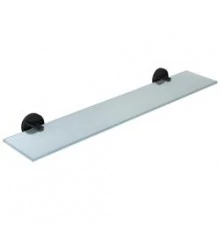 Полка для ванны NIZA чёрная со стеклом 16856.N