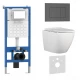 Комплект 3в1 IBERICA BLANCA инсталляция SILENCIO, унитаз BILBAO ALTO белый, кнопка смыва ESTI-S серый матовый (IB001.BLA.231.856)