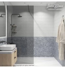 Душевая перегородка IBERICA BLANCA Mod.602 Walk In тонированное стекло/черный 90х200см (IB602.TB.200.90)