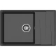 GRANFEST Мойка композит LEVEL, GF-LV-760L, чаш+кр 760*500, черный