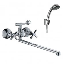 RS42 Смеситель для ванны, круг.пов.излив 350мм, р/ДВ, хром, ROS, RS42-80