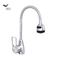 ПРОРАБ Смеситель для мойки с гибким изливом, одноручный, СЛАВЕН, Ц25