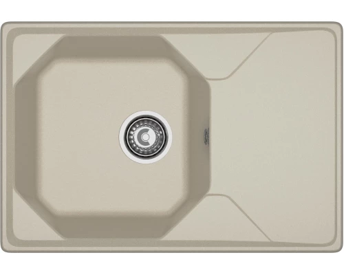 GRANFEST Мойка композит UNIQUE, GF-U-740L, чаш+кр 740*500, топаз