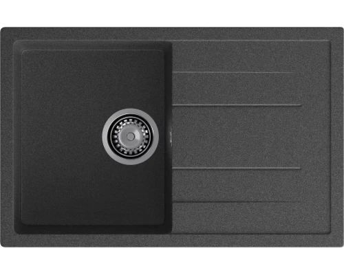 GRANFEST Мойка композит QUADRO GF-Q--780L  чаша с крылом 780*500 мм графит арт.GF-