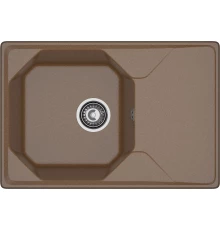 GRANFEST Мойка композит UNIQUE, GF-U-740L, чаш+кр 740*500, терракот