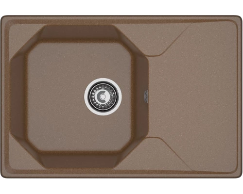 GRANFEST Мойка композит UNIQUE, GF-U-740L, чаш+кр 740*500, терракот
