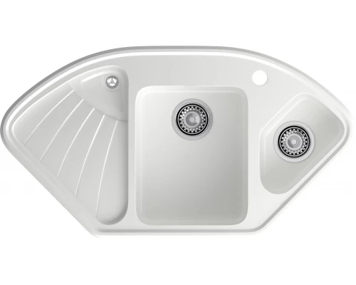 GRANFEST Мойка композит CORNER  GF-C--1040E угловая 1039*560мм   иней арт.GF-