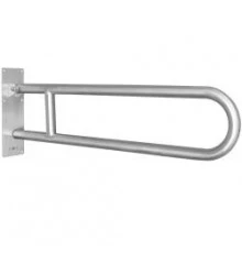 Поручень полукруглый для людей с ограниченными возможностями без держателя для туалетной бумаги, бел