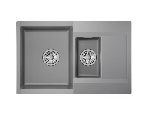 Кухонная мойка GRANULA (7808, АЛЮМИНИУМ)