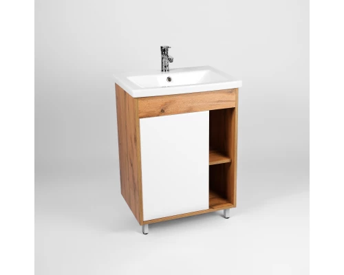 Тумба под раковину VIANT БОСТОН 50 напольная дуб вотан/белый (VBOS50CO-T1ST)