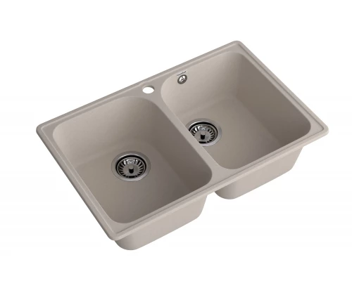 GranFest QUARZ (ECO-15) Мойка 2 чаши 740*480 (песок)
