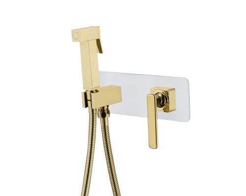 Mista Смеситель для биде, гигиен.душ встраиваемый р/ОД, белый/золото, LM, LM6419WG