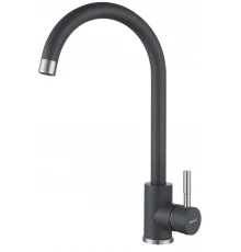 GRANFEST QUARZ Смеситель для кухни U-обр. D-35мм (темно-серый)