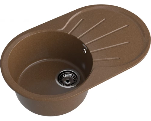 GRANFEST Мойка композит RONDO GF-R--750L  чаша с крылом 750*460мм   терракот арт.GF-