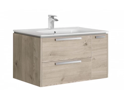 LAGO Тумба под раковину VICTORIA 80, светлый дуб, ROCA