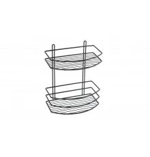 Полка овальная двухэтажная черная Fixsen FX-720B-2