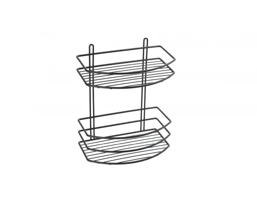 Полка овальная двухэтажная черная Fixsen FX-720B-2