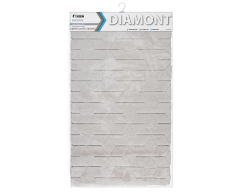 Коврик для ванной 1-ый Fixsen DIAMONT, FX-9050A, бежевый, 70х120 см