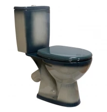 УЮТ Унитаз-компакт, косой выпуск, 2-х режимн. арм-ра, сид. п/п Уклад, зеленый, ROSA